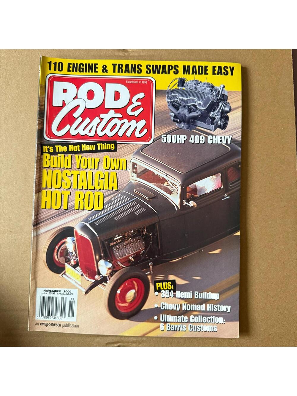 Vintage Hot Rodder Chevy Auto Magazine Custom Rodder B2